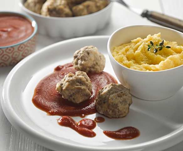 Masové kuličky s polentou