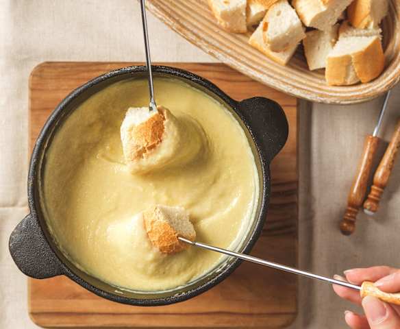 Veganes Käsefondue