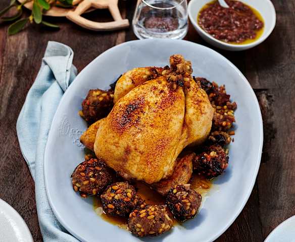 Gefülltes Weihnachts-Hähnchen