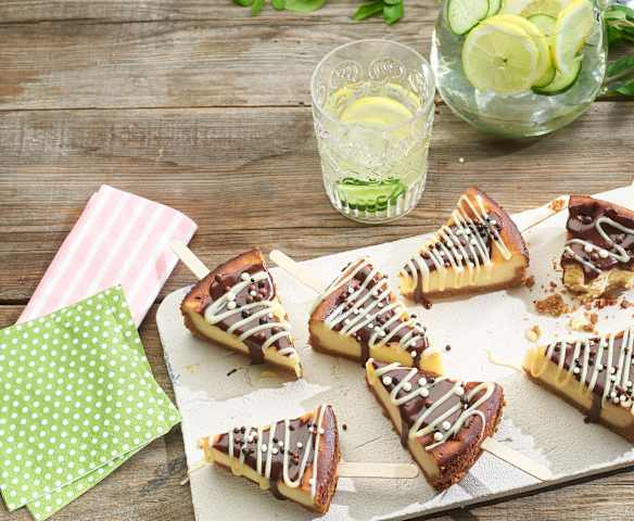 Paletas de cheesecake