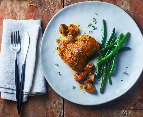 Cosce di pollo e funghi a Cottura Lenta