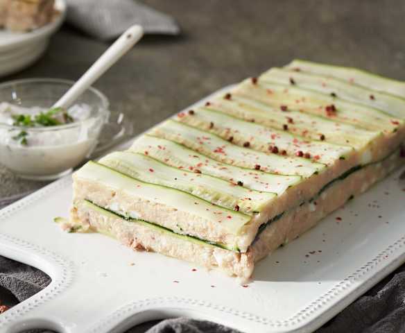 Pastel de calabacín y bonito