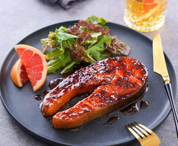 葡柚照燒鮭魚