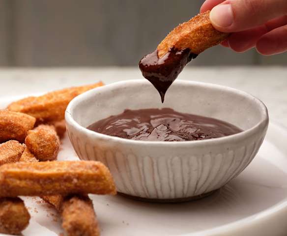 Churros with Chocolate Coconut Ganache