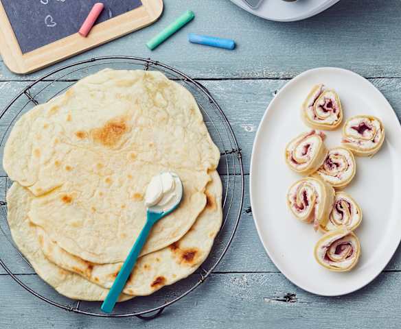 Wraps au jambon et au fromage