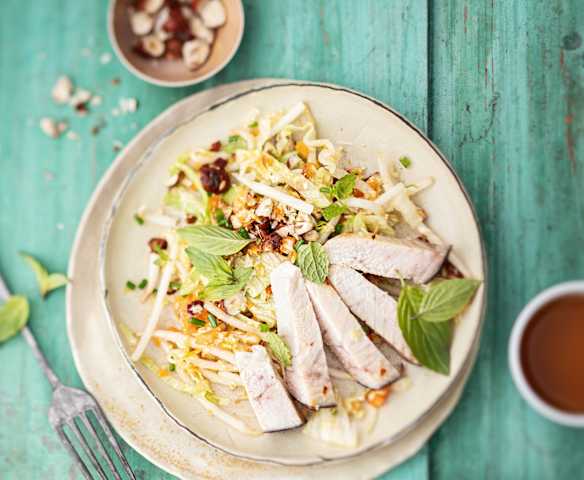 Pavé d'espadon et crudités à la thaïe