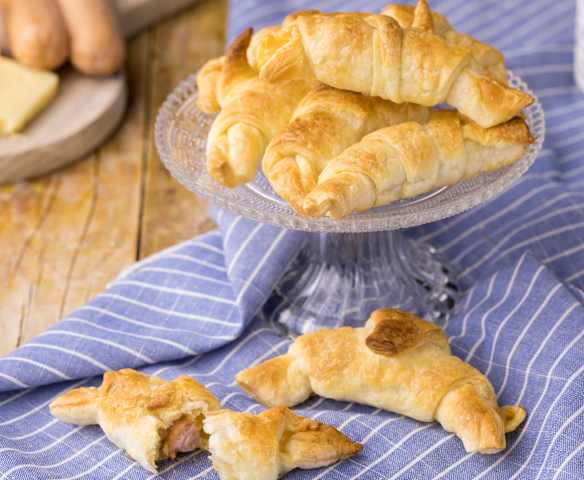 Croissant ai wurstel ed Emmental (senza glutine)