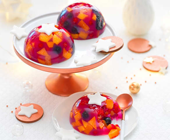 Dôme de fruits en gelée