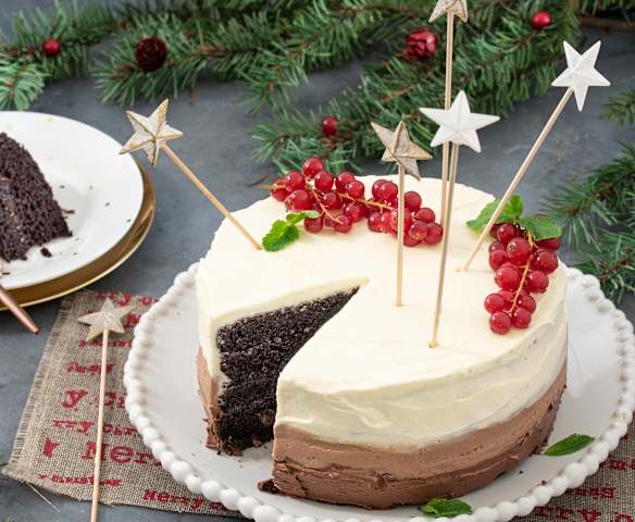 Ombre cake tres chocolates