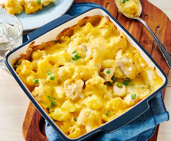 Curry-Blumenkohl-Auflauf mit Hähnchen