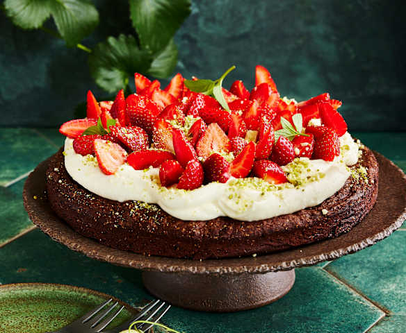 Erdbeer-Brownie-Kuchen