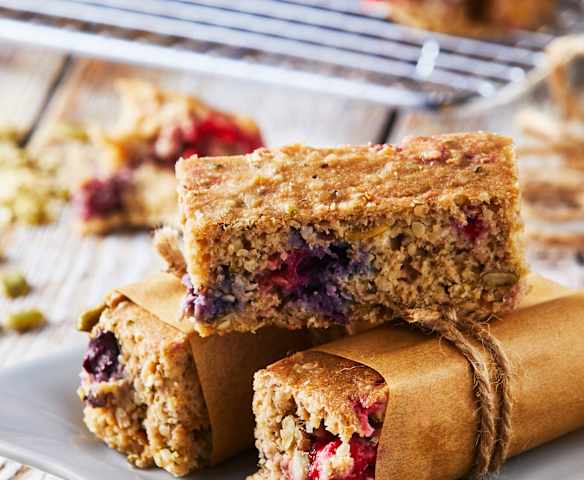 Barritas de avena y moras