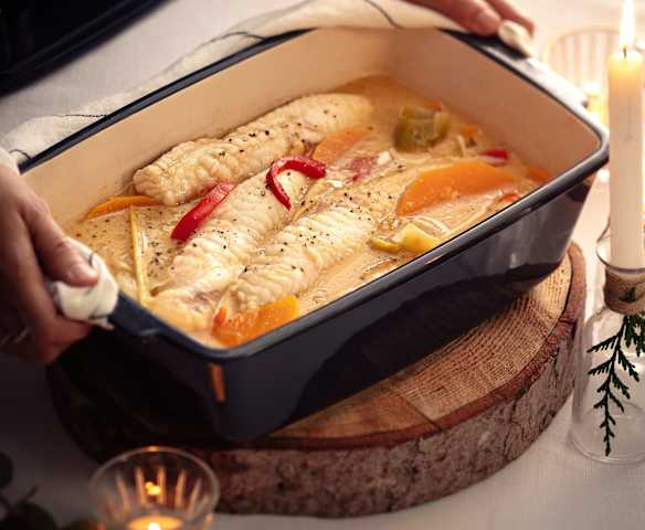 Cocotte de lotte au curry et légumes
