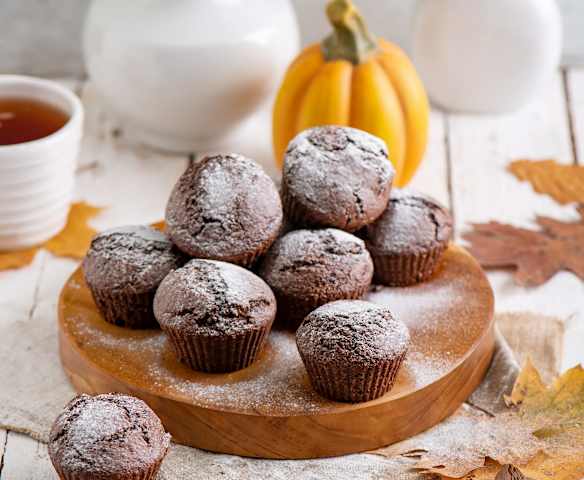 Babeczki brownie z dynią Babeczki brownie z dynią