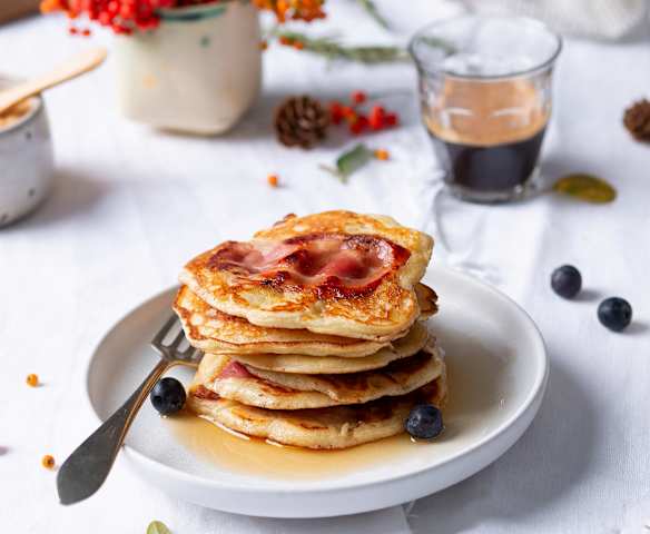 Mini tortitas con beicon