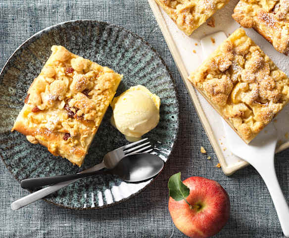 Apfelfleck mit Streusel