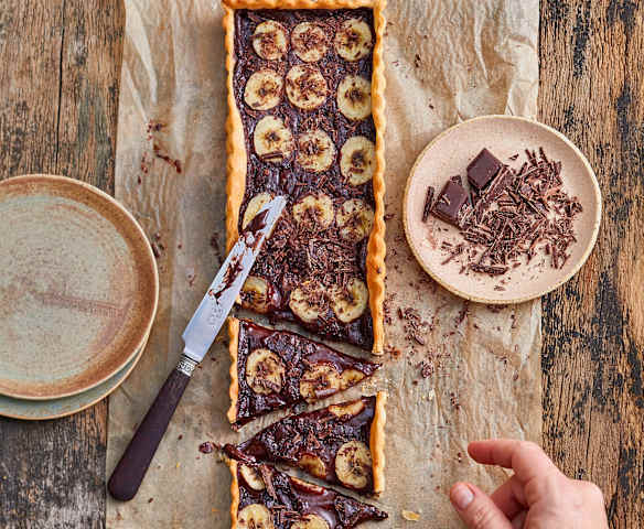 Tarte fine au chocolat et à la banane