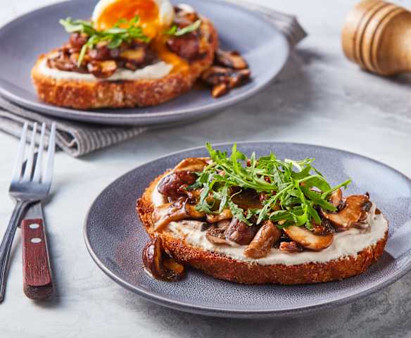 Miso Mushrooms Toast with Tahini Yogurt Miso Mushrooms Toast with Tahini Yogurt