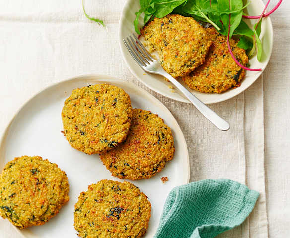 Galettes de quinoa aux légumes râpés Galettes de quinoa aux légumes râpés