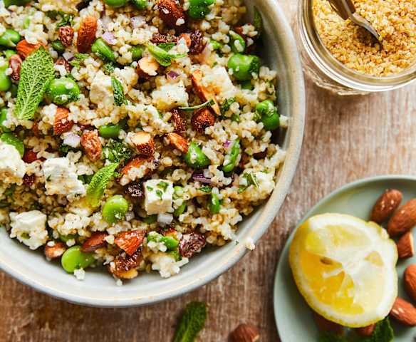 Salade de boulgour aux fèves et amandes