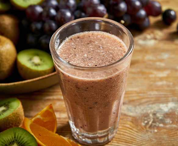 Néctar de kiwi, banana e uva