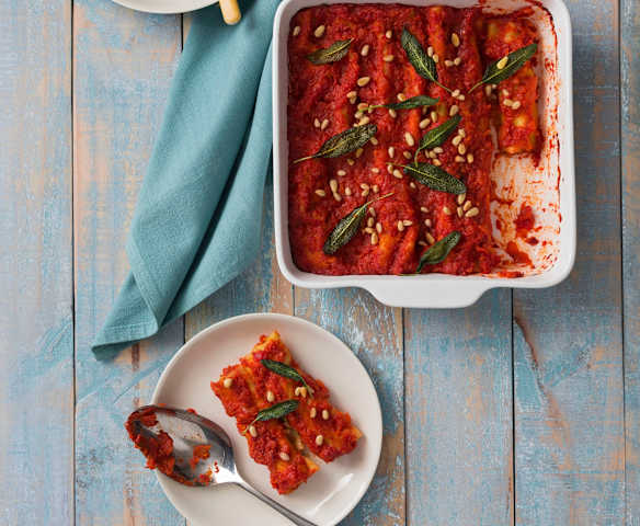 Pumpkin and ricotta cannelloni Pumpkin and ricotta cannelloni