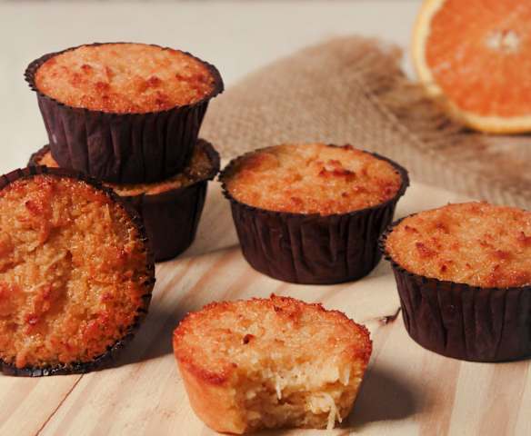 Queijadinha com laranja