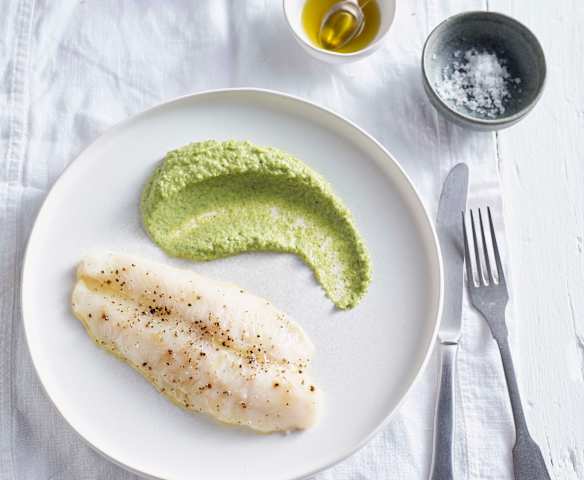 Forelle mit Brokkolipüree