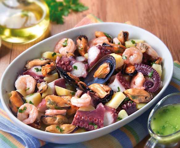 Insalata di mare con citronette all'aglio