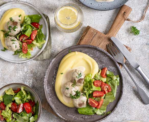 Skandynawskie klopsiki z purée ziemniaczanym