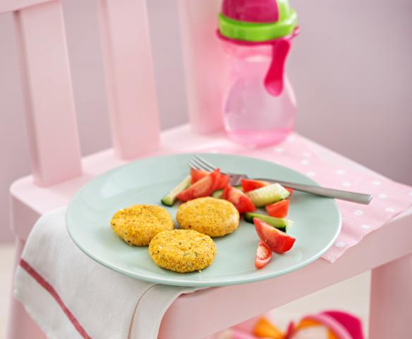 Pasteles de patata y salmón fresco