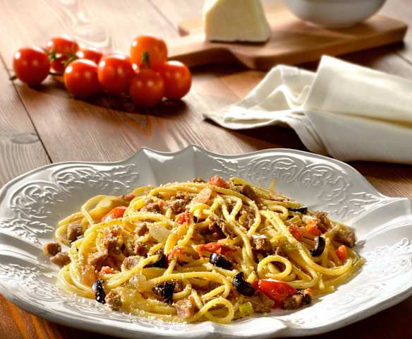 Spaghetti mit Lammragout