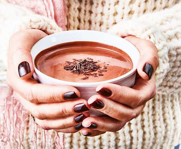 Chocolat chaud au lait de coco