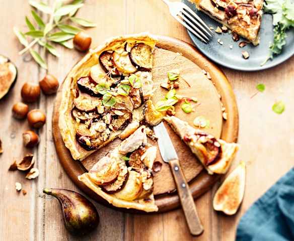 Tarte au boudin blanc et aux figues