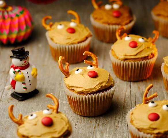Cupcakes renna alle pere e caramello