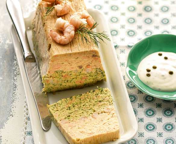 Salmon Terrine with Peppered Crème Fraîche