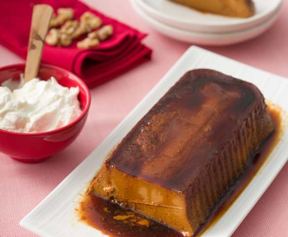 Flan de dulce de leche
