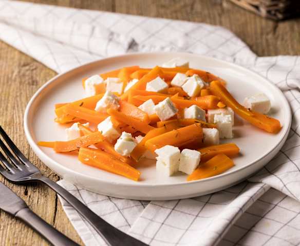 Carote sottovuoto timo e feta