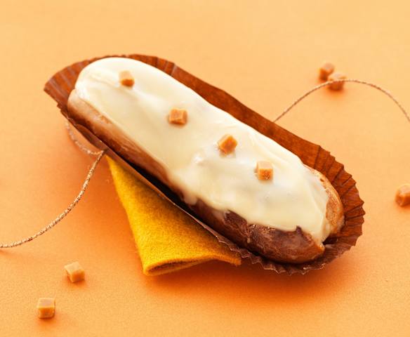 Éclair con caramello al burro salato 