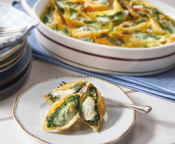 Conchiglioni agli spinaci