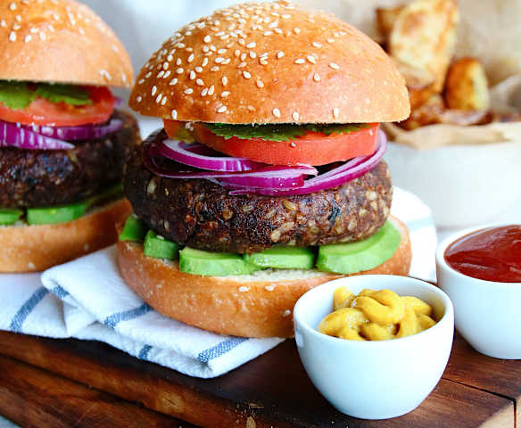 Burger de cogumelos Burger de cogumelos