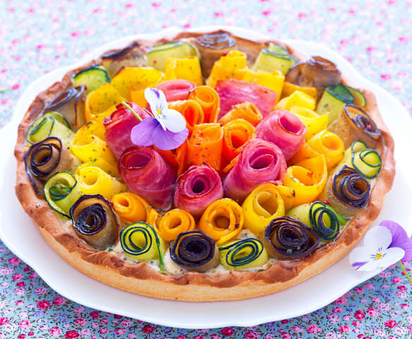 Tarte aux légumes et jambon
