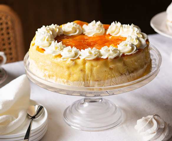 Vacherin glacé de melocotón (Tarta helada) - Francia