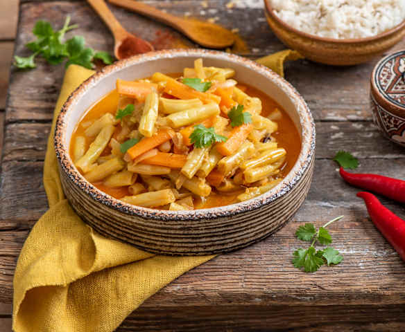 Fasolka szparagowa z curry