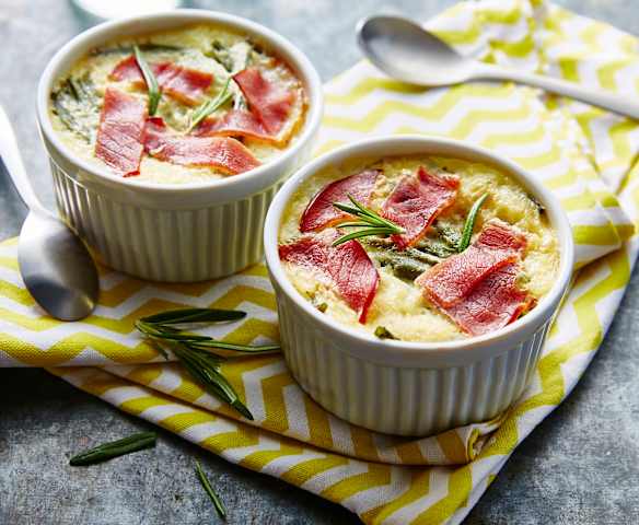 Clafoutis de haricots verts au bacon