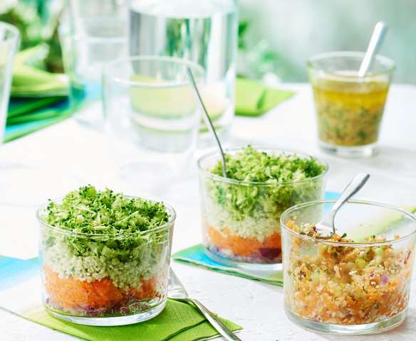 Taboulé arc-en-ciel de chou-fleur