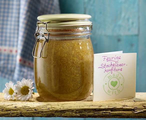Feurige Stachelbeerkonfitüre