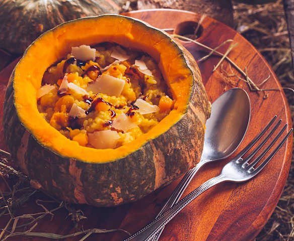 Risotto alla zucca e balsamico