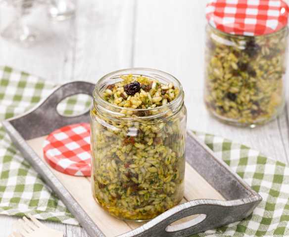 Riso integrale al pesto di rucola
