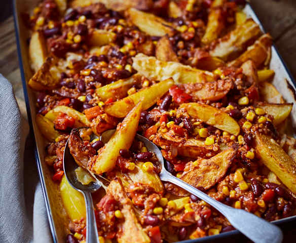 Grünkern-Chili-Cheese-Kartoffeln